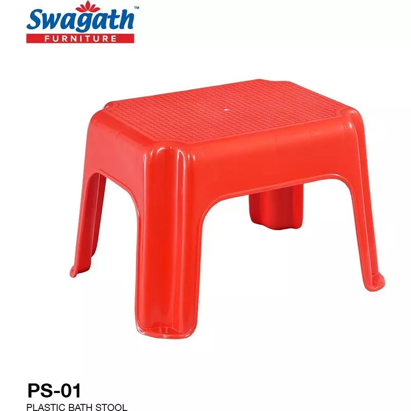 swagath-plastic-stool-red-color-for-bathroom-ps-01-series-pack-of-4-pcs