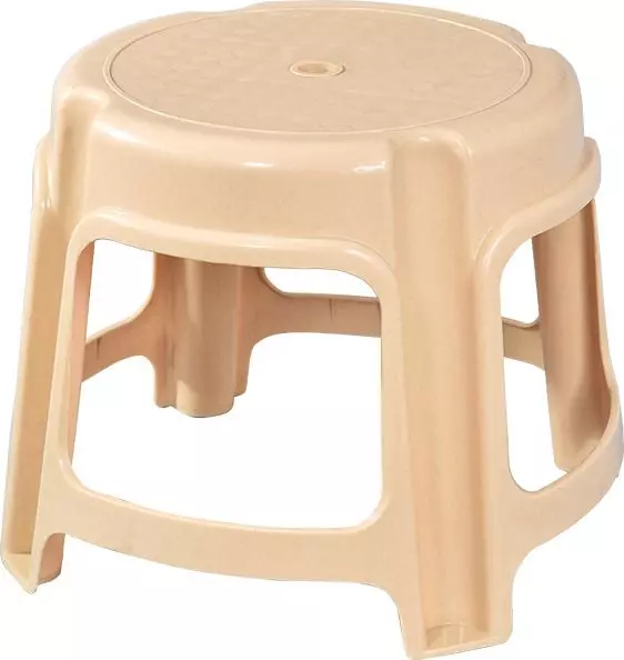 swagath-bathroom-stool-round-shape-4-legs-plastic-glossy-finish-80-kg-load-capacity-marble-beige-for-bathroom-use-ps-03-pack-of-2-pcs