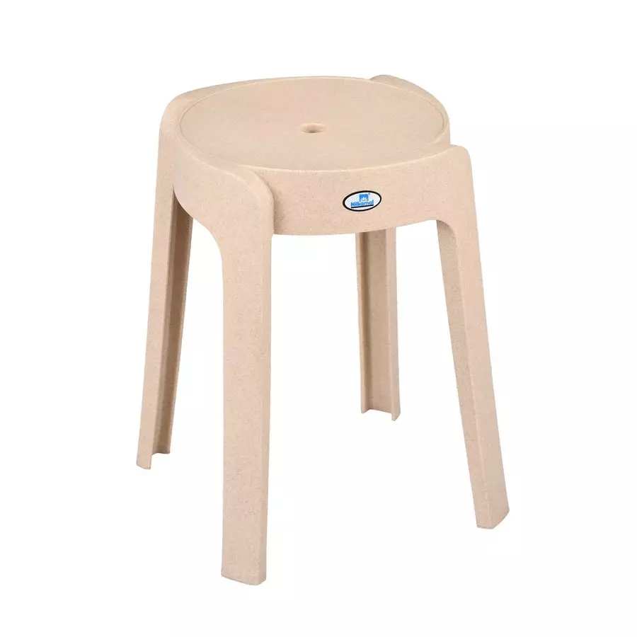 nilkamal-twist-plastic-stool-marble-beige-color