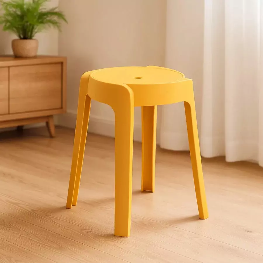 nilkamal-twist-plastic-stool-mustard-yellow-color