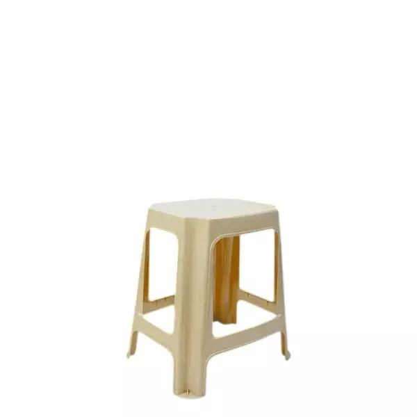 Ankur Jumbo Stool High Grade Polypropylene Virgin Plastic Body and Cream Color for Homes, Shops & More
