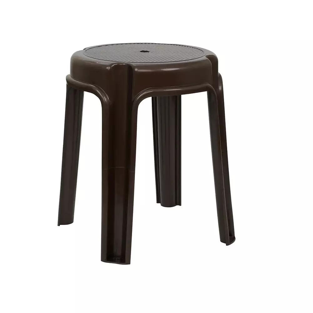Italica Plastic Stool 17 inch (431.8 mm) Brown Color, 9703