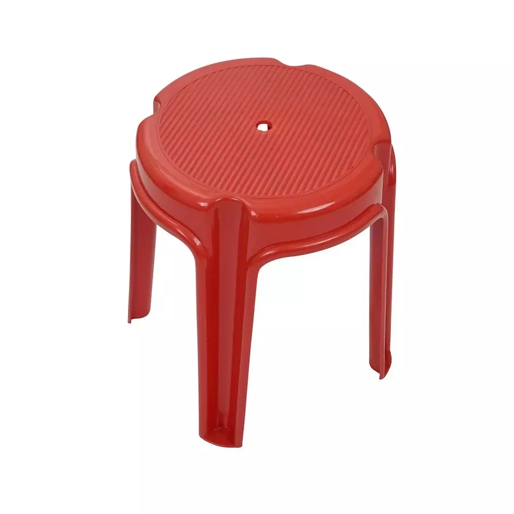 Italica Plastic Stool 17 inch (431.8 mm) Red Color, 9703