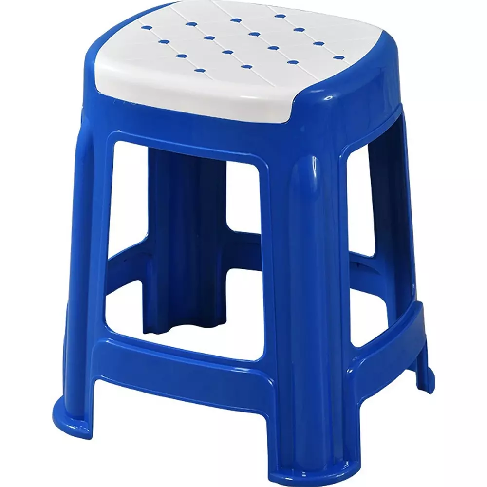 swagath-stool-plastic-45x295x295-cm-12-kg-white-seat-with-blue-body-pre-assembled-for-cafeteria-kitchen-houeshold-work-and-outdoor-use-pack-of-2-pcs