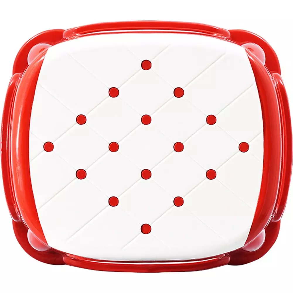 swagath-stool-plastic-27x315x28-cm-530-g-white-seat-with-red-body-pre-assembled-for-cafeteria-kitchen-houeshold-work-and-outdoor-use-pack-of-4-pcs