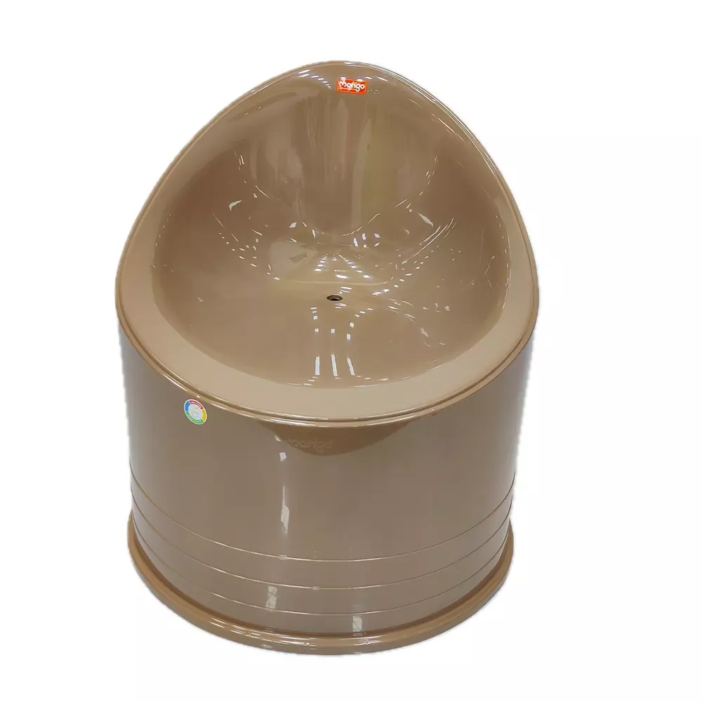 Mango LIPSTICK Plastic Stool 660.4x660.4x711.2 mm Dark Biege Round Shape