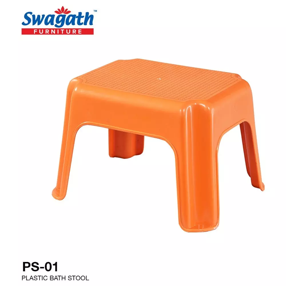 swagath-plastic-stool-orange-color-for-bathroom-ps-01-series-pack-of-2-pcs