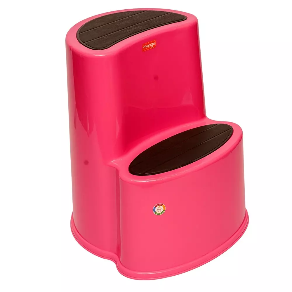 Mango Murfi Stool Pink 220 Kg Load Bearing Capacity Polypropylene Plastic for Shops & Store Use