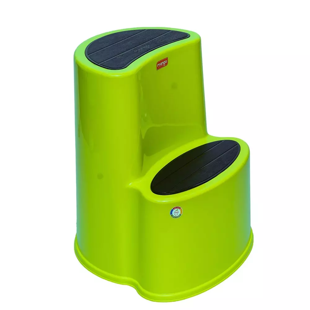 Mango Murfi Stool Citrus Green 220 Kg Load Bearing Capacity Polypropylene Plastic for Shops & Store Use