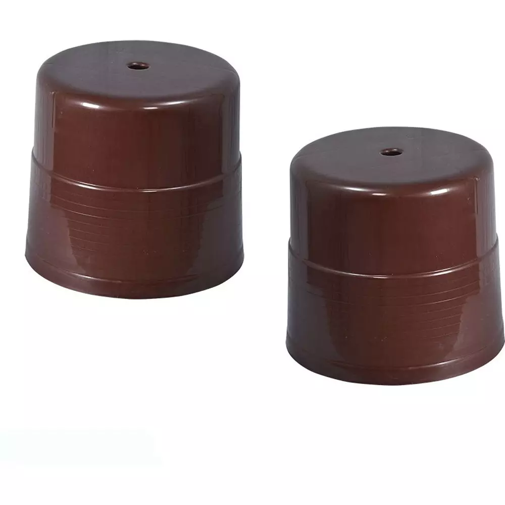 Swagath Plastic Stool Round Shape Brown 74 Kg Load Capacity for Indoor & Outdoor Use, PS-04 (Pack of 2 Pcs)