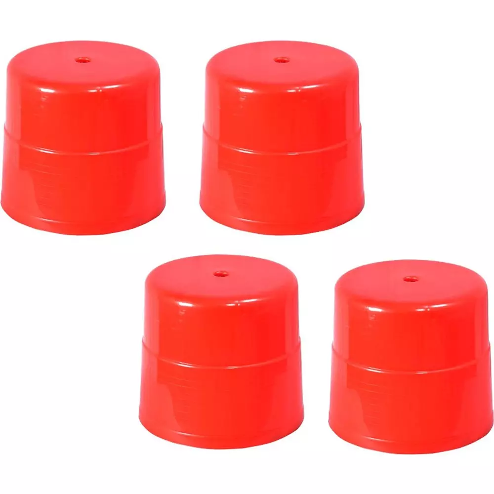 Swagath Plastic Stool Round Shape Red 74 Kg Load Capacity for Indoor & Outdoor Use, PS-04 (Pack of 4 Pcs)