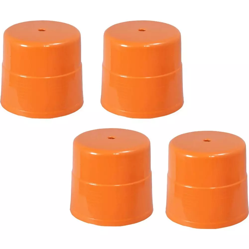 Swagath Plastic Stool Round Shape Orange 74 Kg Load Capacity for Indoor & Outdoor Use, PS-04 (Pack of 4 Pcs)