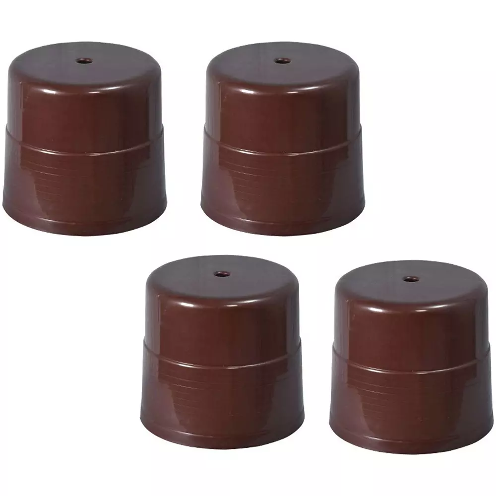 Swagath Plastic Stool Round Shape Brown 74 Kg Load Capacity for Indoor & Outdoor Use, PS-04 (Pack of 4 Pcs)