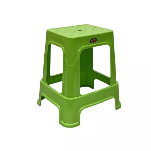 Ankur 57 cm High Taira Stool High Grade Polypropylene Virgin Plastic Body and Green Color for Homes, Shops & More