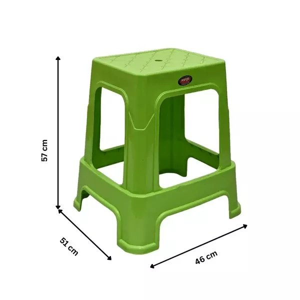 ankur-57-cm-high-taira-stool-high-grade-polypropylene-virgin-plastic-body-and-green-color-for-homes-shops-more
