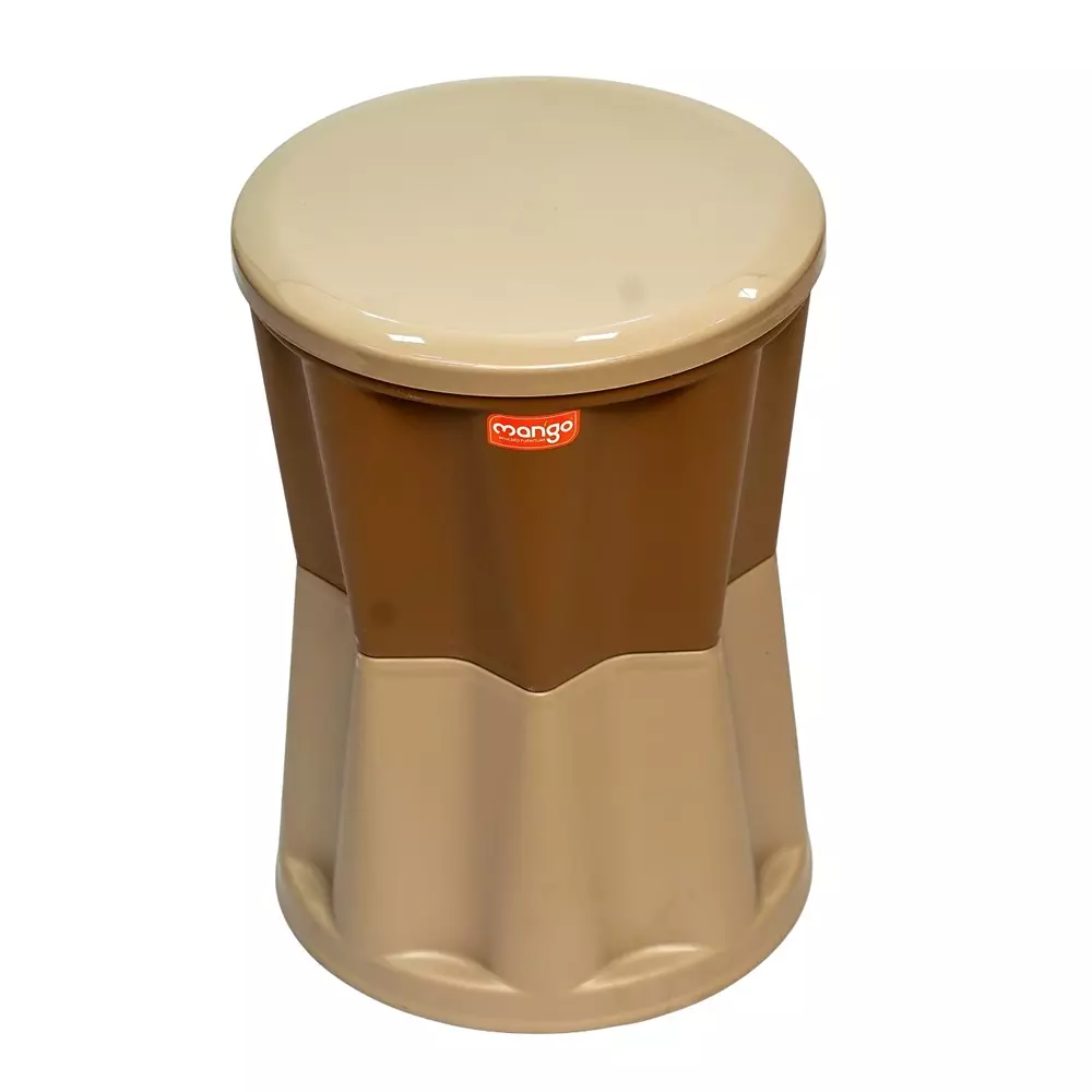 Mango SALT Plastic Stool 304.8x381x431.8 mm Ash Plaza Top / Dark Beige