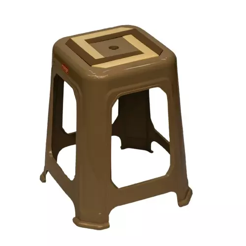 Mango INSTA Plastic Stool 304.8x381x482.6 mm Dark Biege
