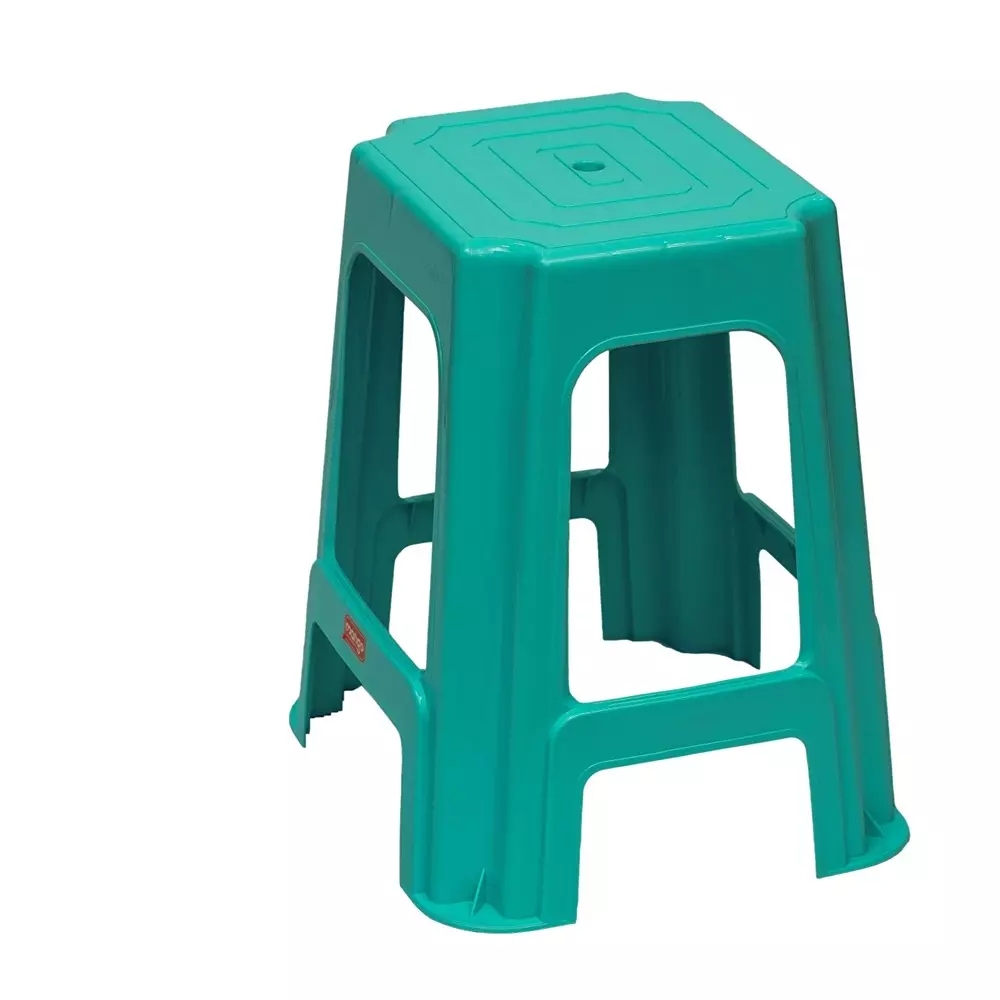 Mango NAWAB Plastic Stool 304.8x381x482.6 mm Marina Blue