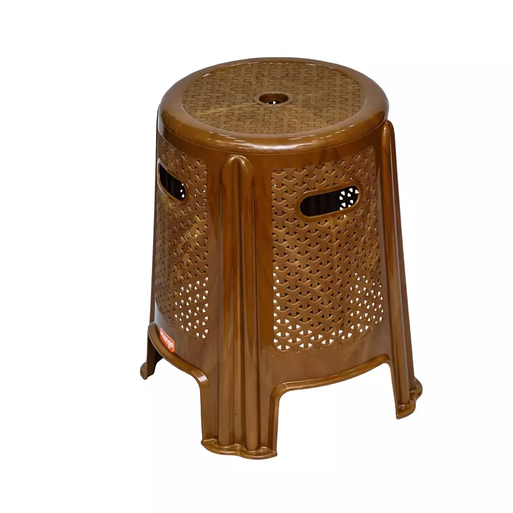 Mango WAZIR Plastic Stool 304.8x381x457.2 mm Sandal Wood