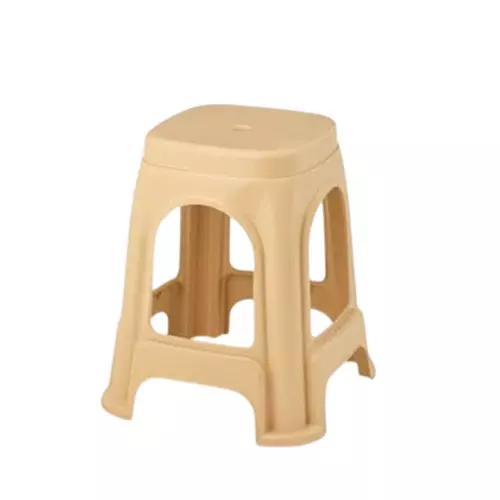 Maharaja Stackable Stool With Modern Design Beige Polypropylene for Home, School, Garden & Office, Jupiter_PRW-PK2 (Pack of 2 Pcs)