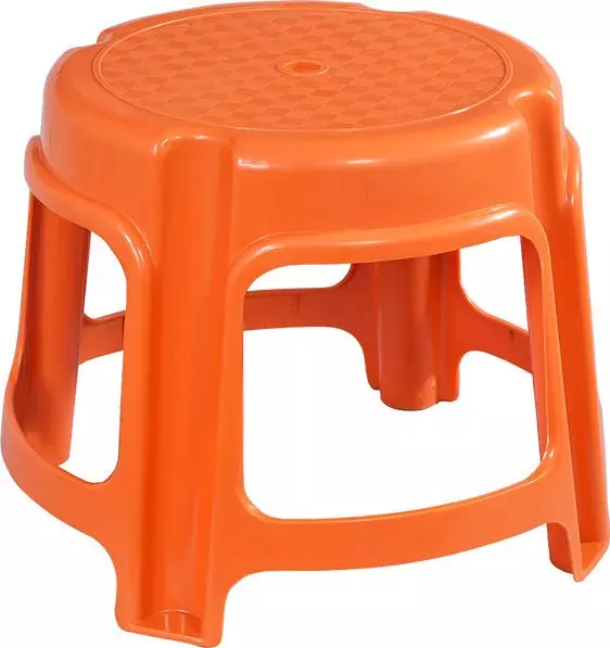 swagath-bathroom-stool-round-shape-4-legs-plastic-glossy-finish-80-kg-load-capacity-orange-for-bathroom-use-ps-03