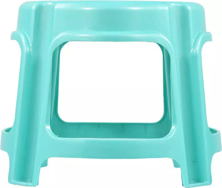 swagath-bathroom-stool-round-shape-4-legs-plastic-glossy-finish-80-kg-load-capacity-green-for-bathroom-use-ps-03-pack-of-2-pcs