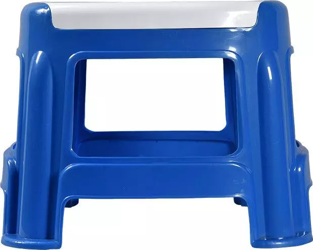 swagath-stool-rectangle-shape-4-legs-plastic-glossy-finish-70-kg-load-capacity-white-seat-with-blue-body-cosmo-m