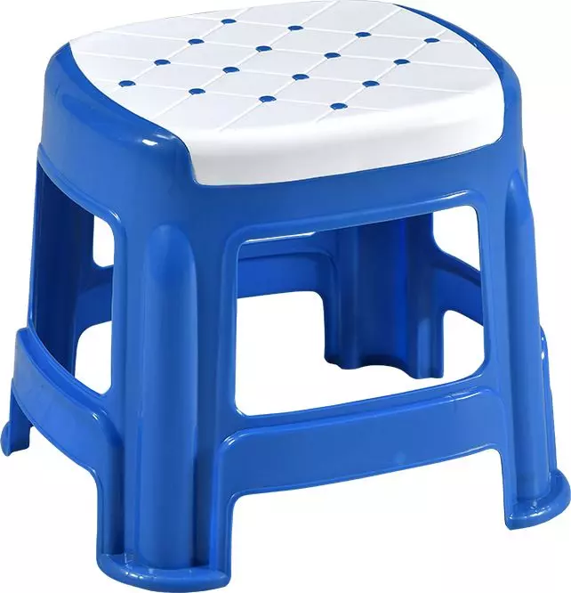swagath-stool-rectangle-shape-4-legs-plastic-glossy-finish-70-kg-load-capacity-white-seat-with-blue-body-cosmo-m-pack-of-4-pcs