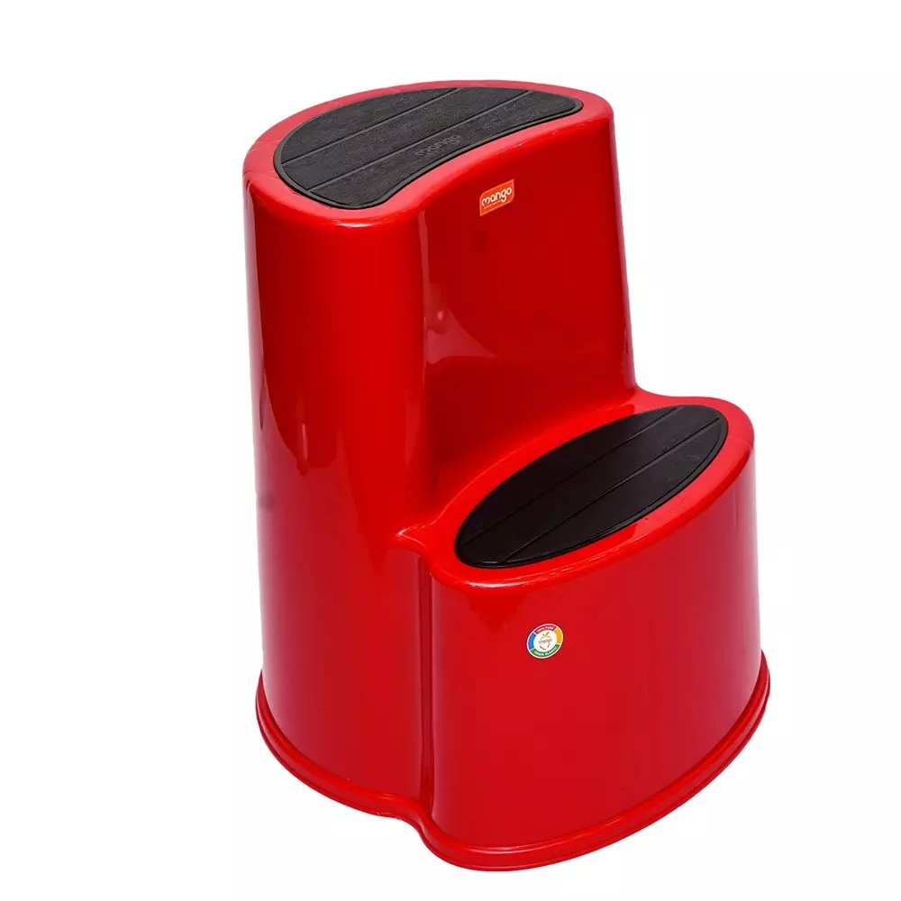 Mango Murfi Stool Mystic Red 220 Kg Load Bearing Capacity Polypropylene Plastic for Shops & Store Use