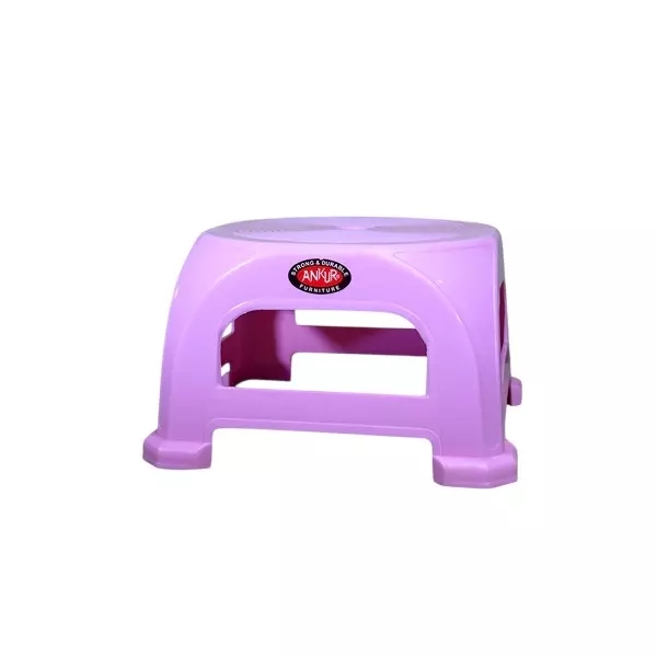 Ankur Force Patla Stool High Grade Polypropylene Virgin Plastic Body and Lavender Color for Homes, Shops & More, FG10032A20