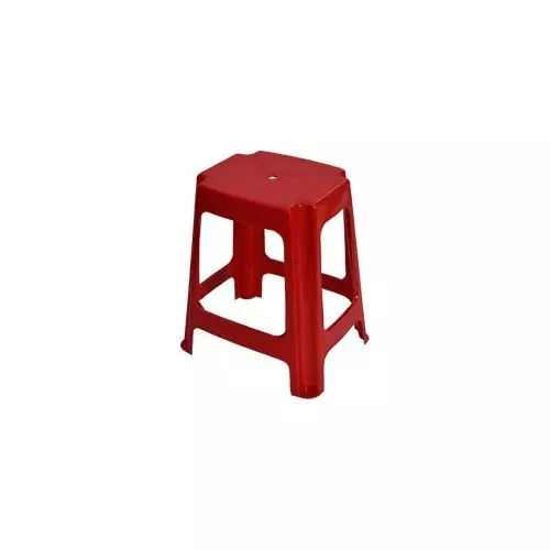 Italica Plastic Stool 21 inch (533.4 mm) Red Color, 971 / 9721