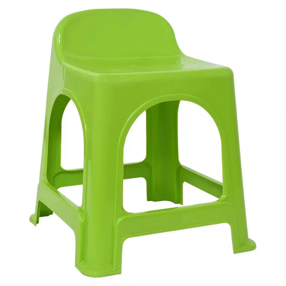 Italica Plastic Rest Stool Light Green Color, 9738