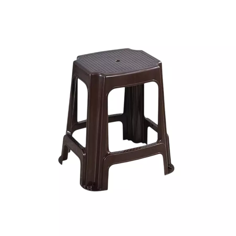Swagath STL Rectangular Stool Plastic Sandal Brown 54x37x31 cm Size for Outdoor & Cafeteria Use, STL-05-SB-1