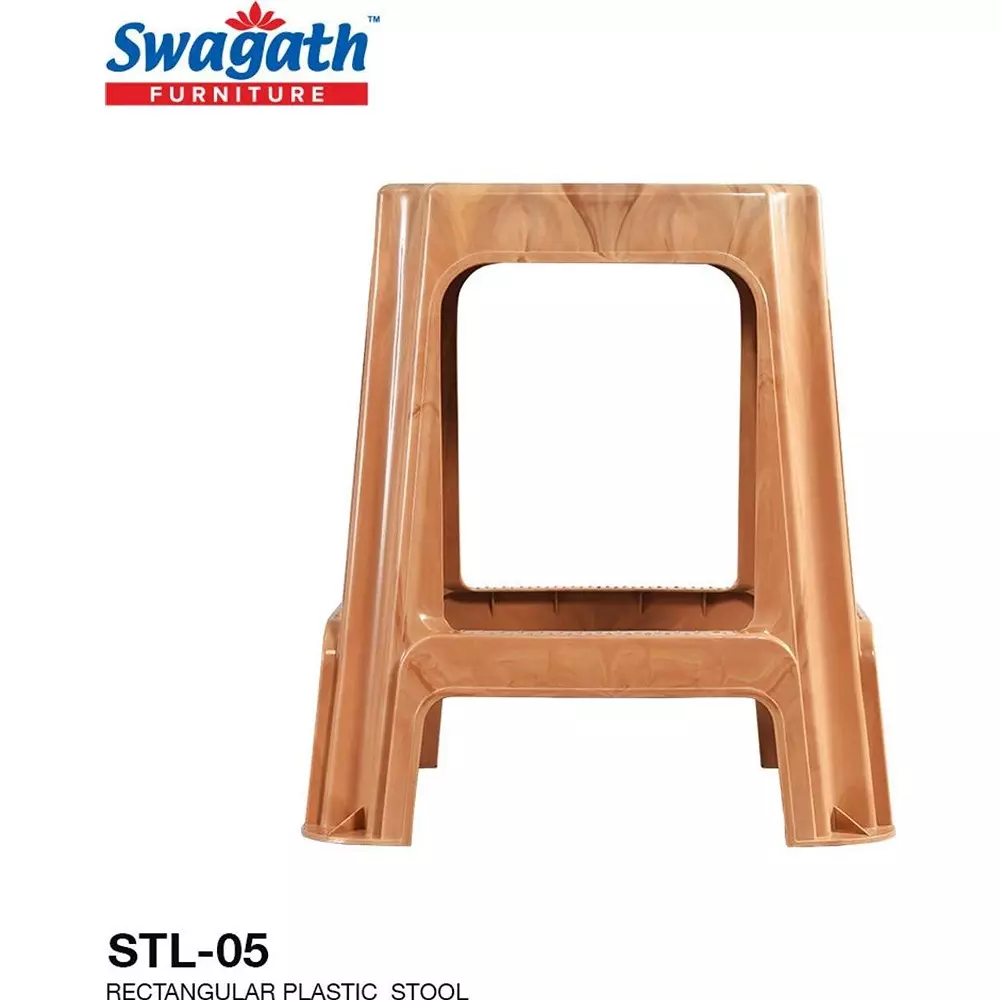 swagath-stl-rectangular-stool-plastic-sandal-wood-54x37x31-cm-size-for-outdoor-cafeteria-use-stl-05-sw-4-pack-of-4-pcs