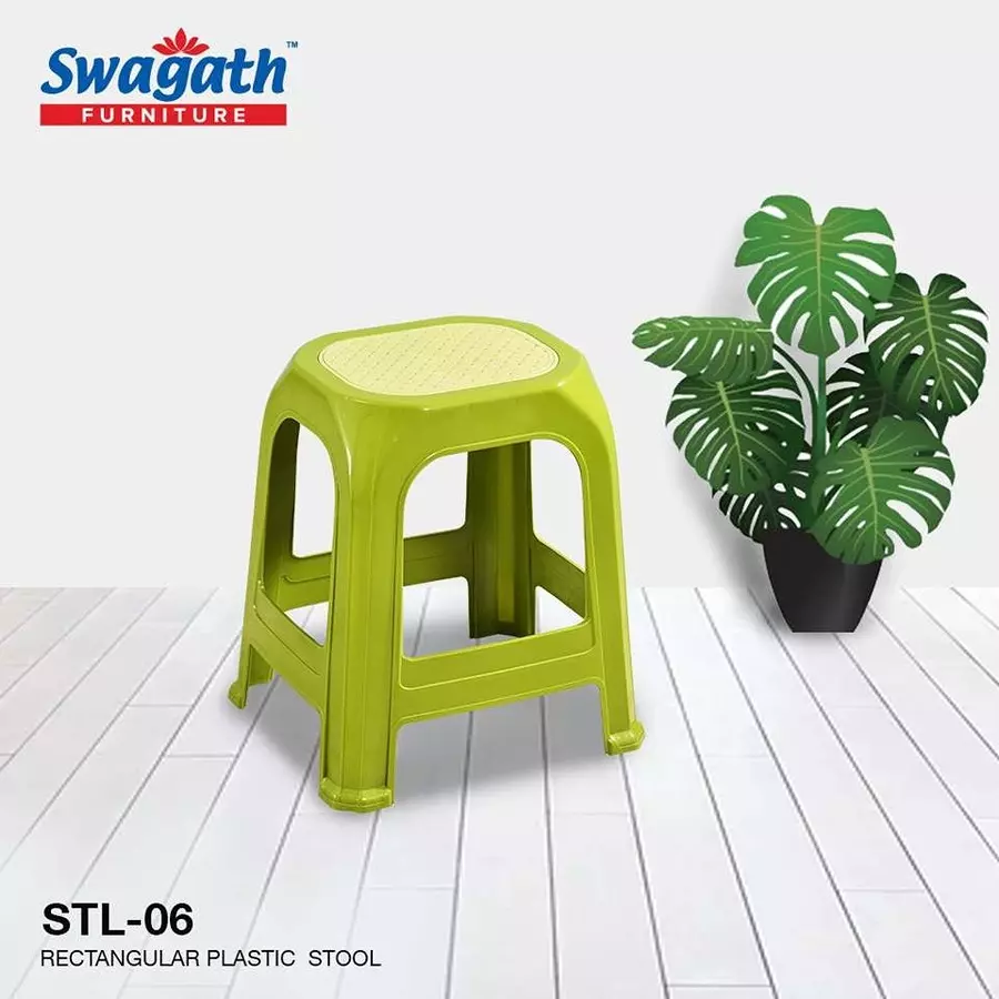 swagath-stl-rectangular-stool-plastic-green-47x28x34-cm-size-for-kitchen-houeshold-bathroom-outdoor-cafeteria-use-stl-06-mhgn-2-pack-of-2-pcs