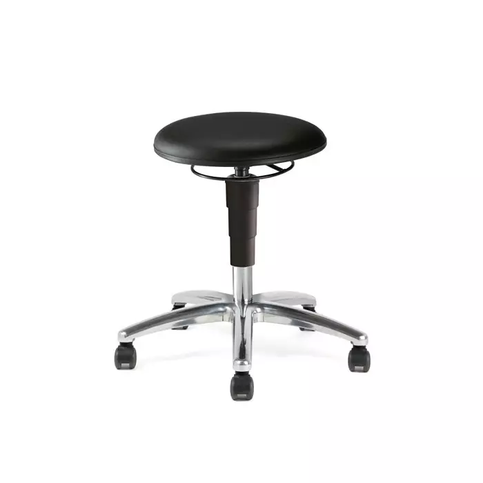Treston Black Leather Stool 120 Kg Weight Capacity, C15AL-ESD
