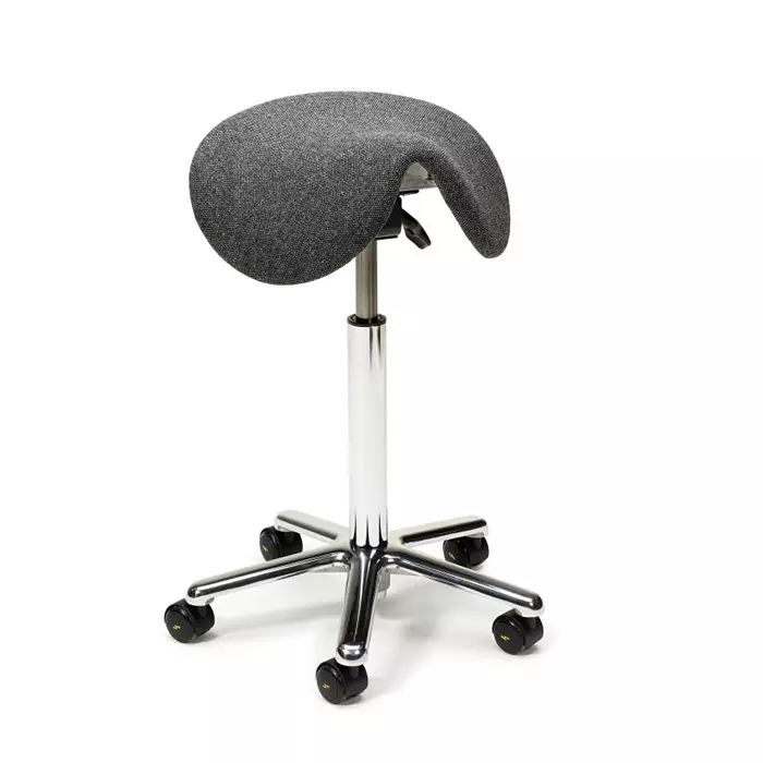 Treston Black Fabric Stool 120 Kg Weight Capacity, SADDLE G ESD