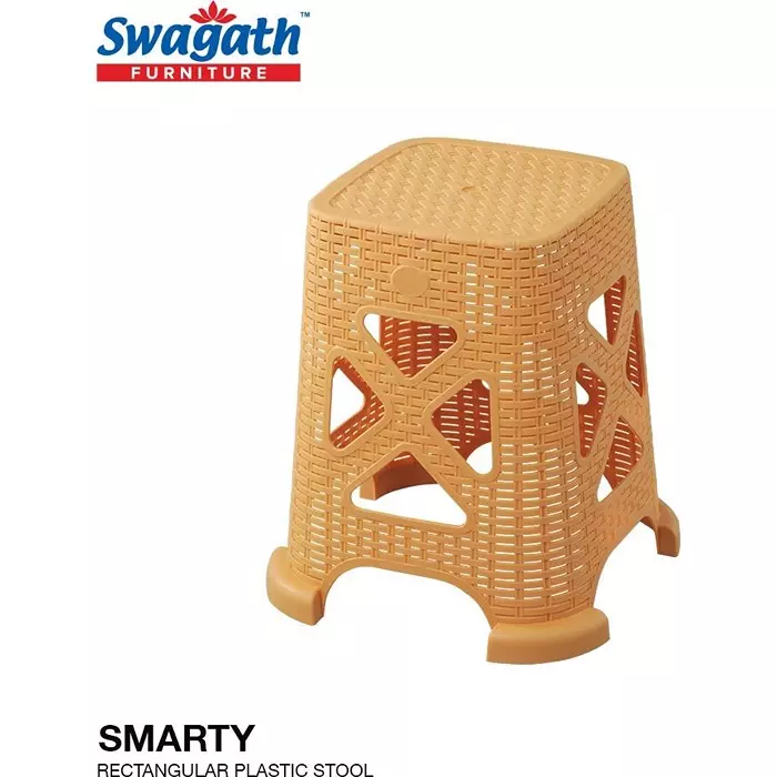 swagath-plastic-sitting-stool-amber-gold-color-for-kitchen-bathroom-and-houeshold-work-smarty