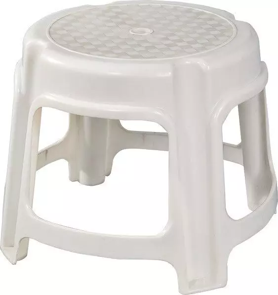 swagath-bathroom-stool-round-shape-4-legs-plastic-glossy-finish-80-kg-load-capacity-white-for-bathroom-use-ps-03