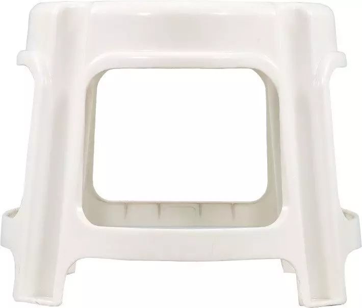 swagath-bathroom-stool-round-shape-4-legs-plastic-glossy-finish-80-kg-load-capacity-white-for-bathroom-use-ps-03