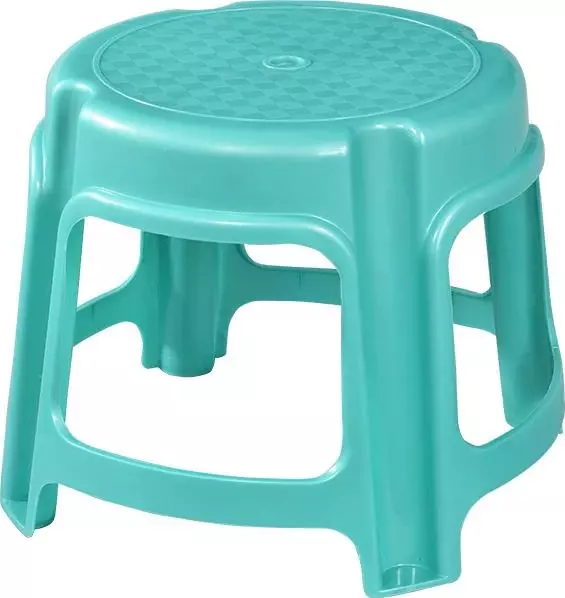 swagath-bathroom-stool-round-shape-4-legs-plastic-glossy-finish-80-kg-load-capacity-green-for-bathroom-use-ps-03