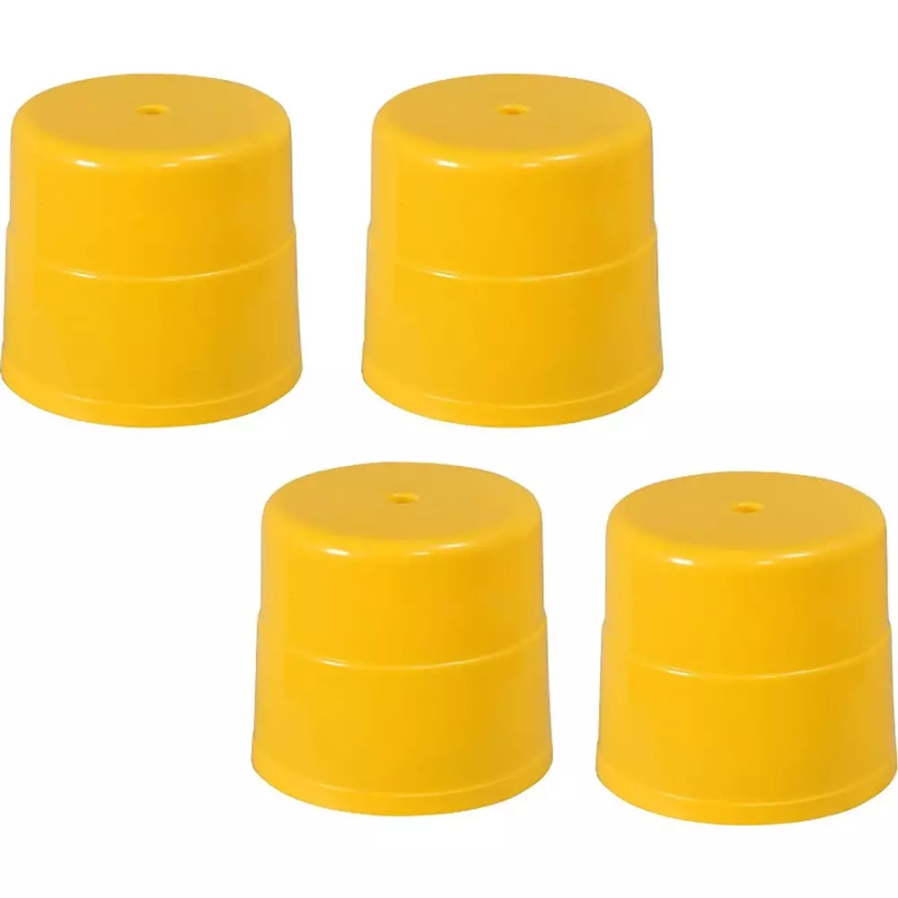 Swagath Plastic Stool Round Shape Yellow 74 Kg Load Capacity for Indoor & Outdoor Use, PS-04 (Pack of 4 Pcs)