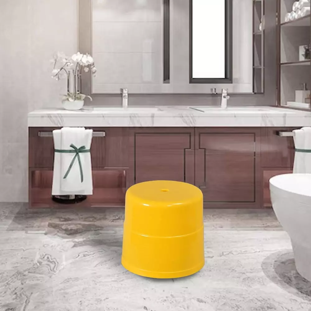 swagath-plastic-stool-round-shape-yellow-74-kg-load-capacity-for-indoor-outdoor-use-ps-04-pack-of-4-pcs