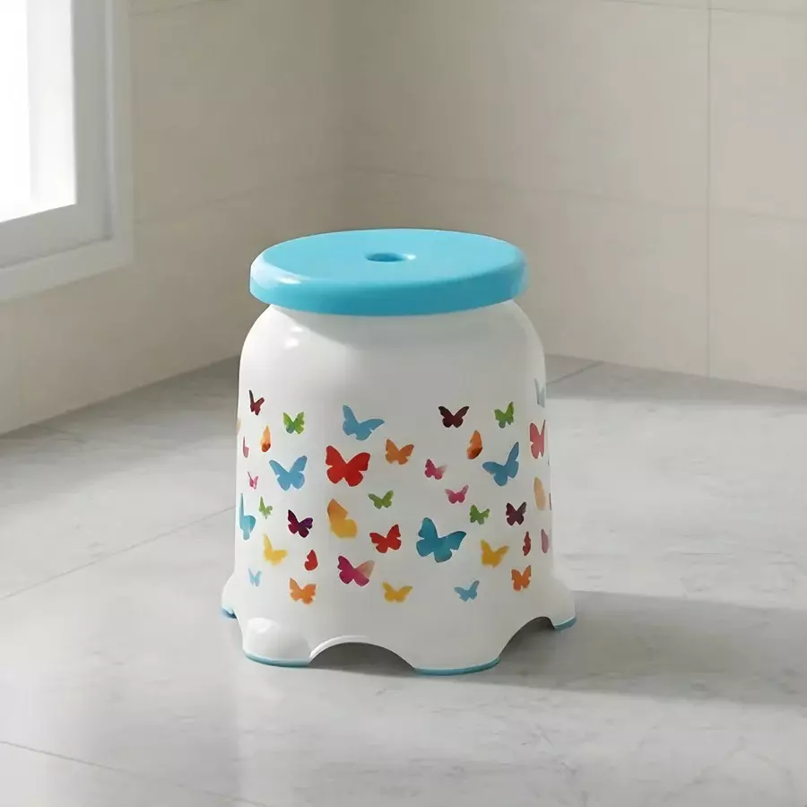 nilkamal-stl-plastic-stool-butterfly-cream-sea-blue-color