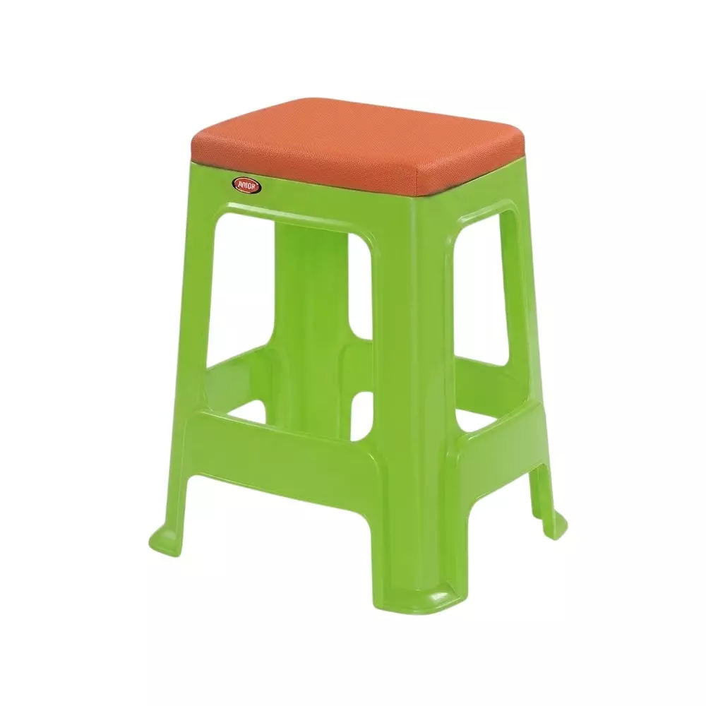 Ankur Ceetto Stool High Grade Polypropylene Virgin Plastic Body and Green Color for Homes, Shops & More