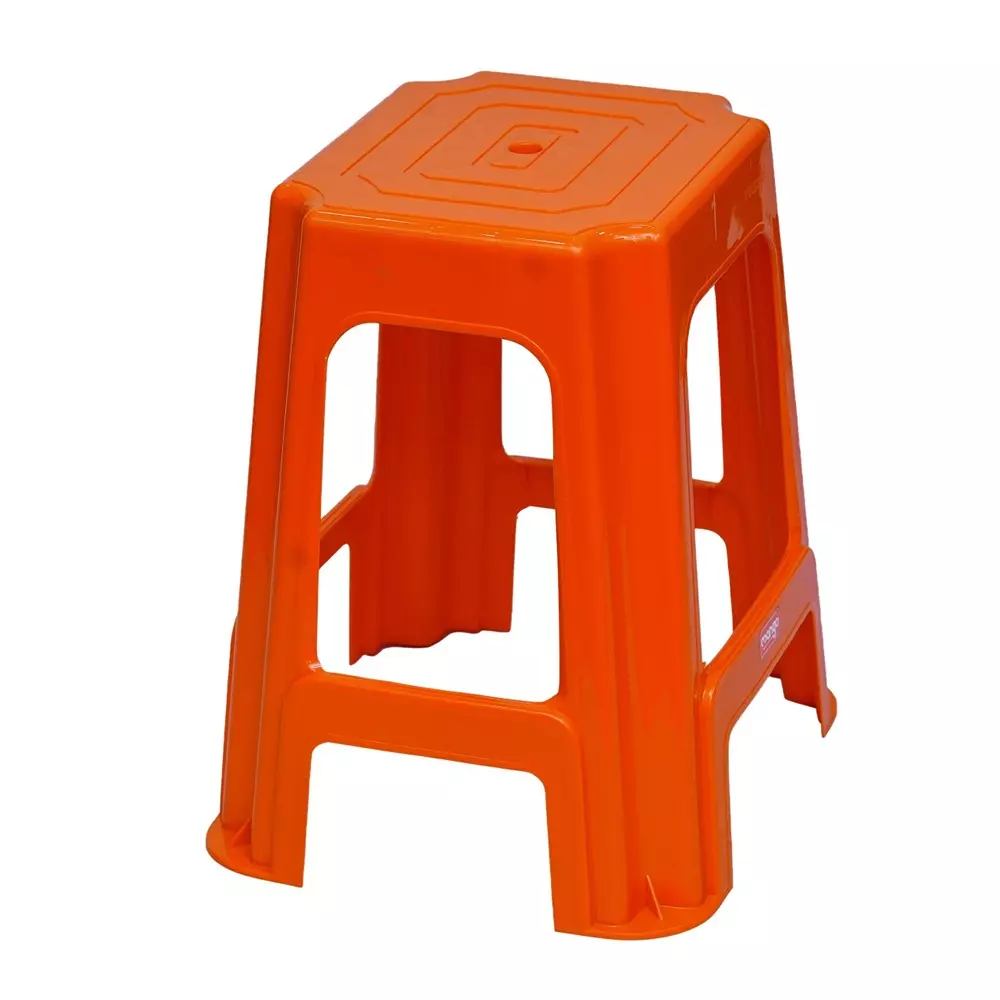 Mango NAWAB Plastic Stool 304.8x381x482.6 mm Mango Orange