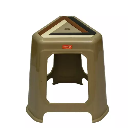 Mango OSCAR Plastic Stool 304.8x381x482.6 mm Dark Beige