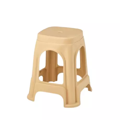 Maharaja Stackable Stool Modern Design Beige Polypropylene for Home, School, Garden & Office, Jupiter_PRW-PK1