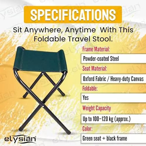 elysian-folding-stool-chair-green-color-made-of-steel-with-fabric-medium-size-for-garden-balcony-terrace-picnic-poolside-and-fishing-wi_camping-stool-1