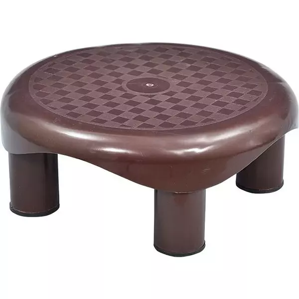Swagath Plastic Stool Brown Color for Bathroom, PS-02 Series